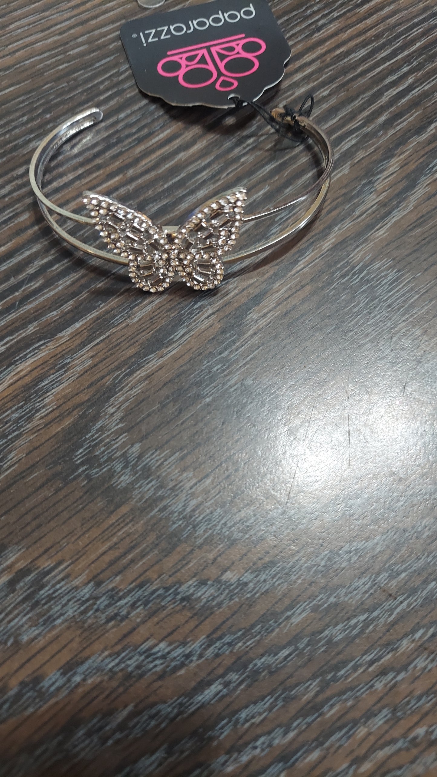 Butterfly Bella- White Bracelet
