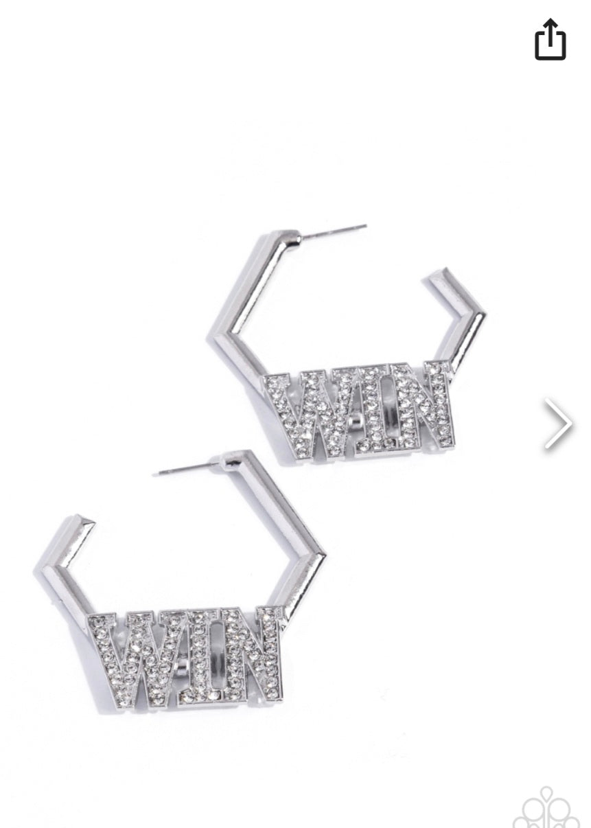 Everything to Win- White Earrings
