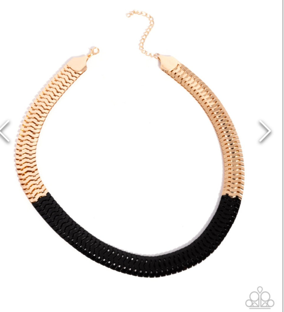 Painted Paradox- Black Necklace