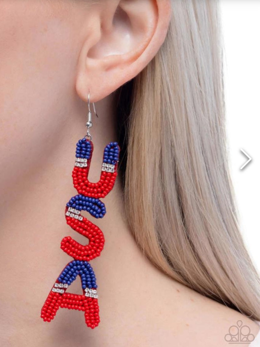 Pampered Patriot - USA Earrings
