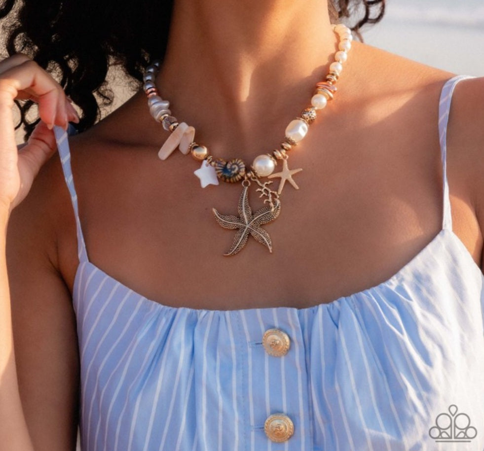 Coastal Cameo- Multi Necklace