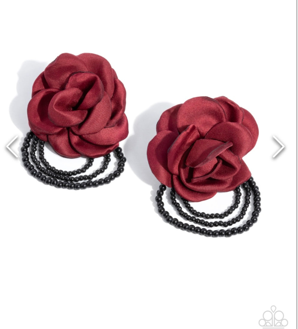 Dramatic Dame- Red Earrings