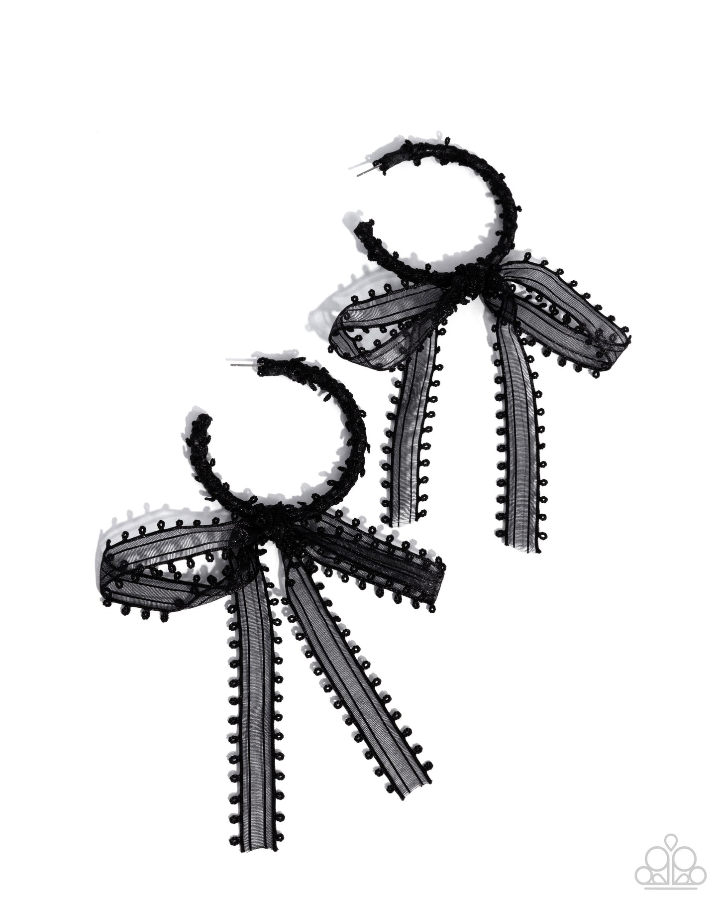 Brand New Bow- Black Earrings