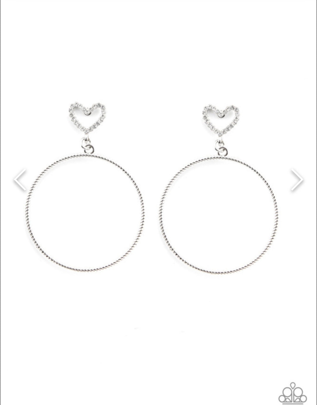 Love Your Curves- White Earrings