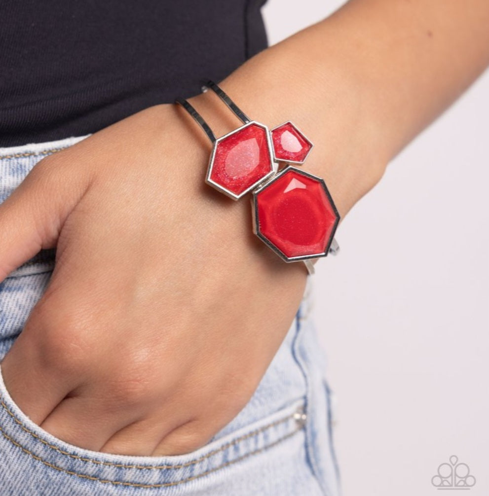 Tourist Trapezoid- Red Bracelet