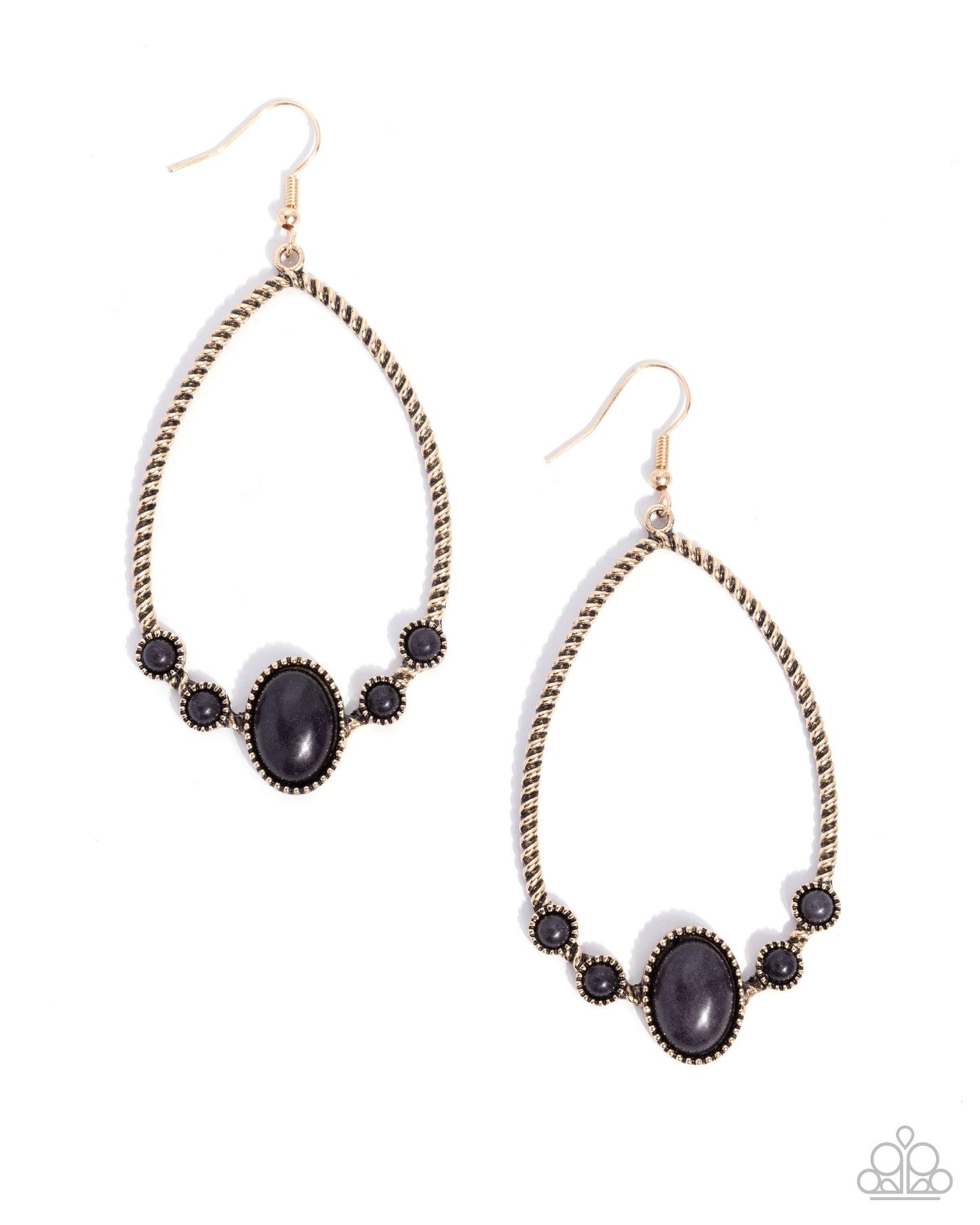Coiled Craze- Black Earrings