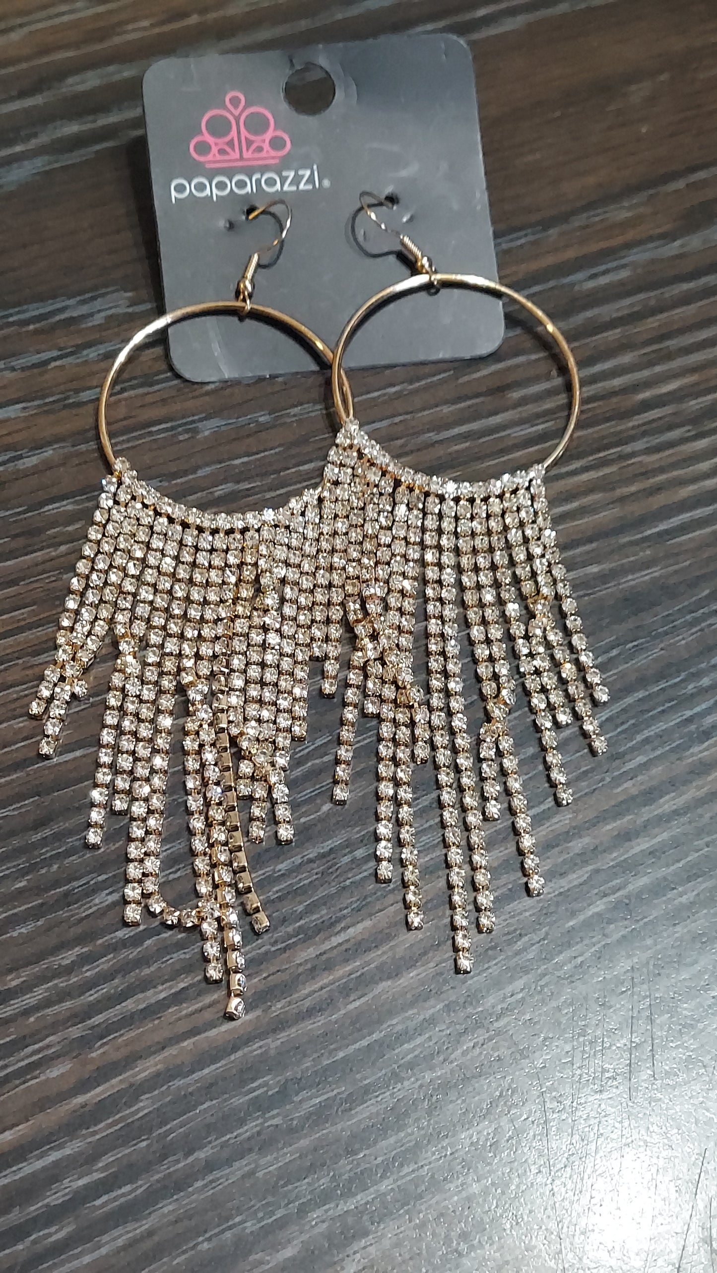 Streaming Shimmer- Gold Earrings