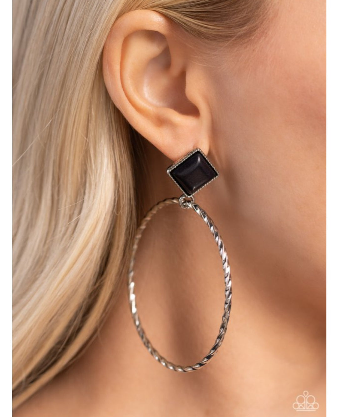 Canyon Circlet- Black Earrings