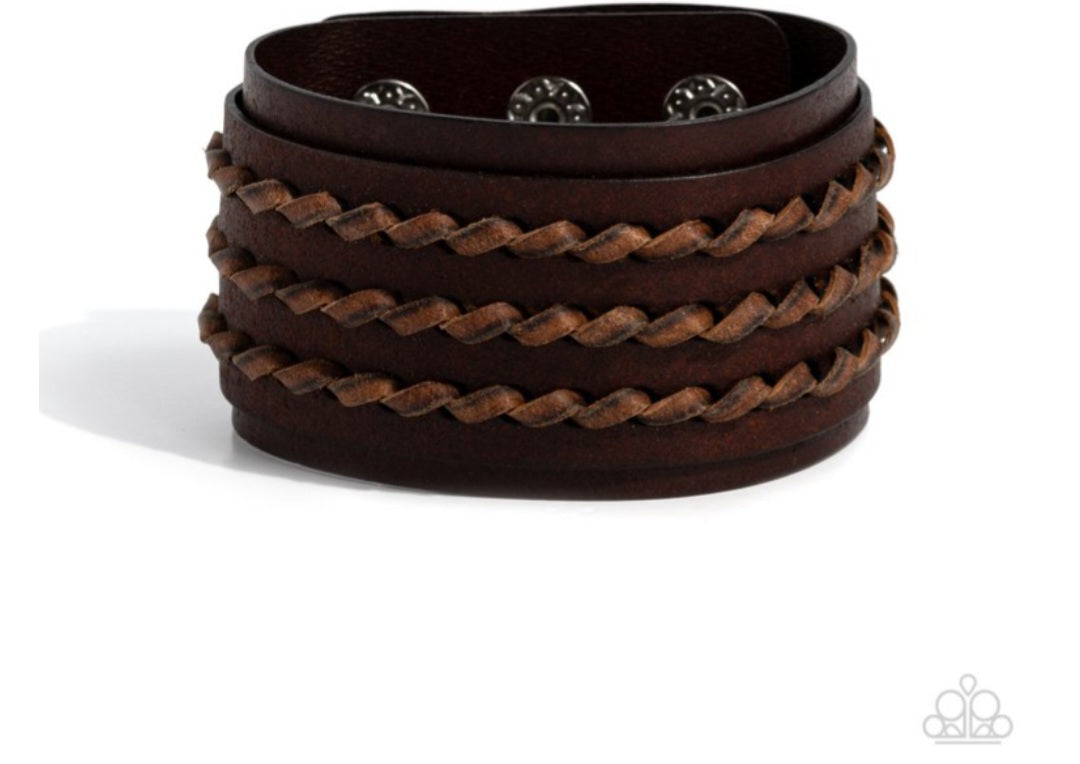 Western Twist Brown- Unisex Bracelet