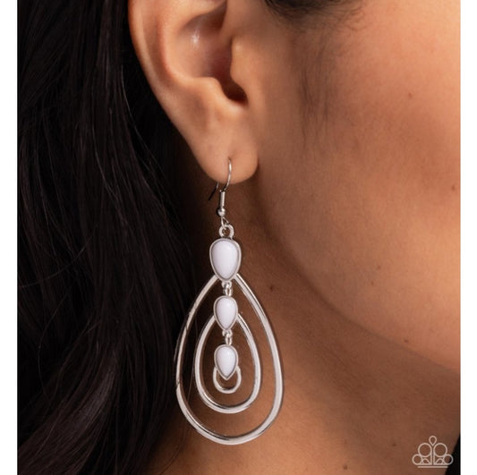 Sweat and Tiers White- Earrings