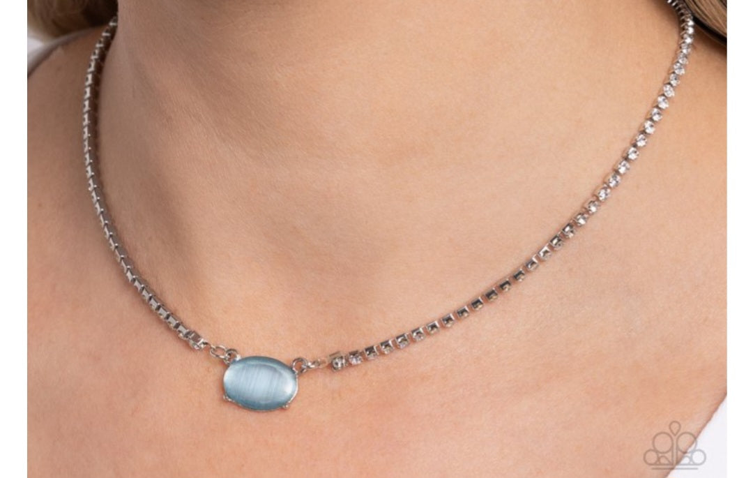 Dynamic Delicacy-Blue Necklace
