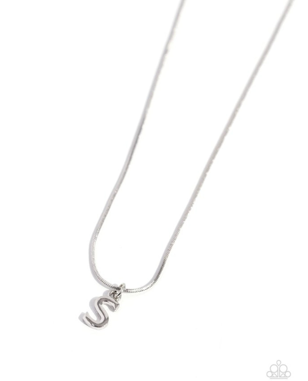 Seize the Initial- Silver-S Necklace