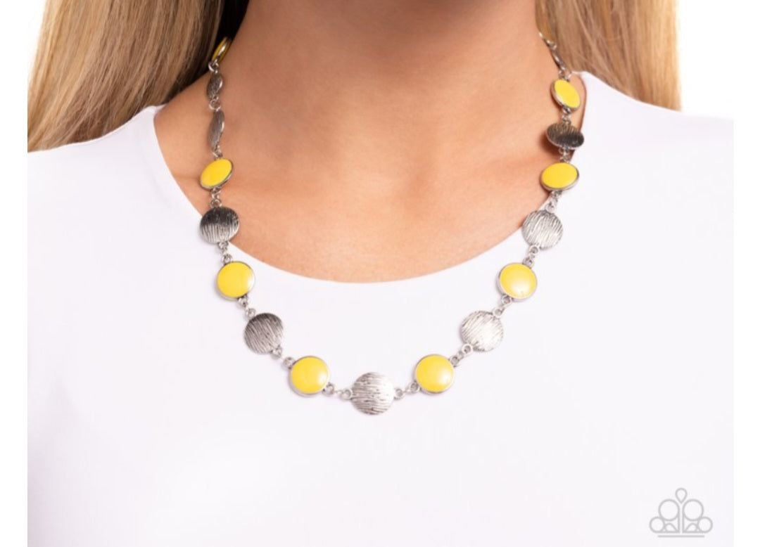 Harmonizing Hotspot- Yellow Necklace