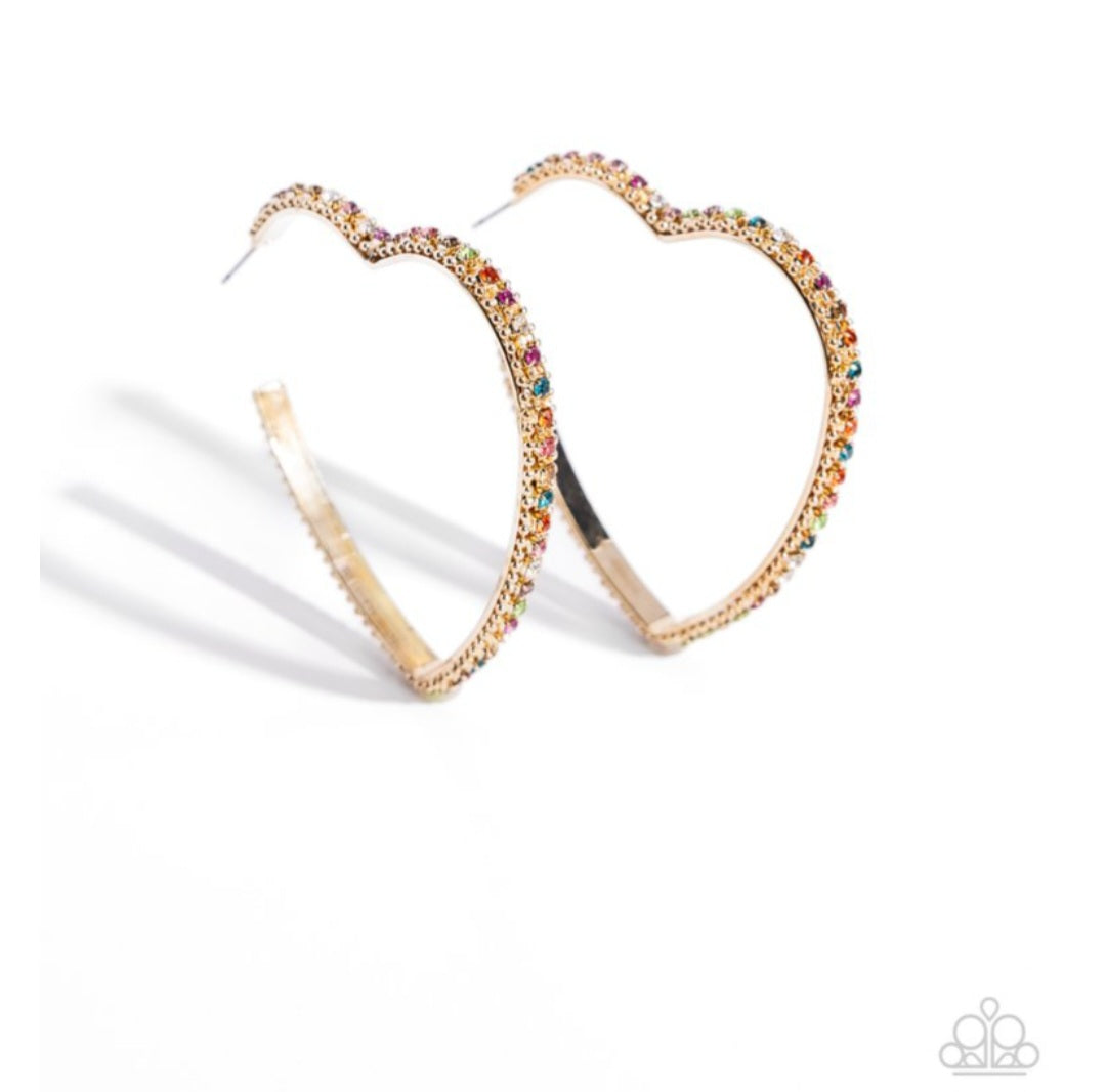Halftime Hearts- Multi Earrings