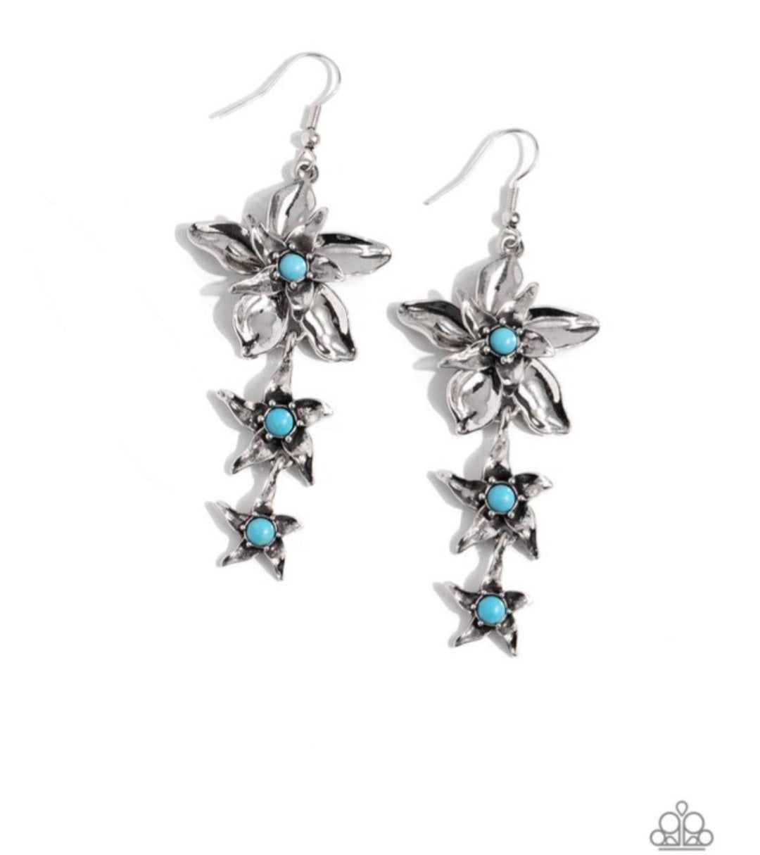 Tapered Tiers- Blue Earrings