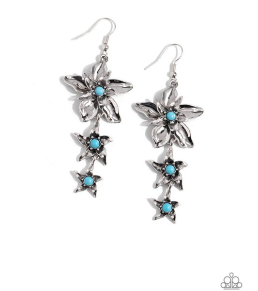 Tapered Tiers- Blue Earrings