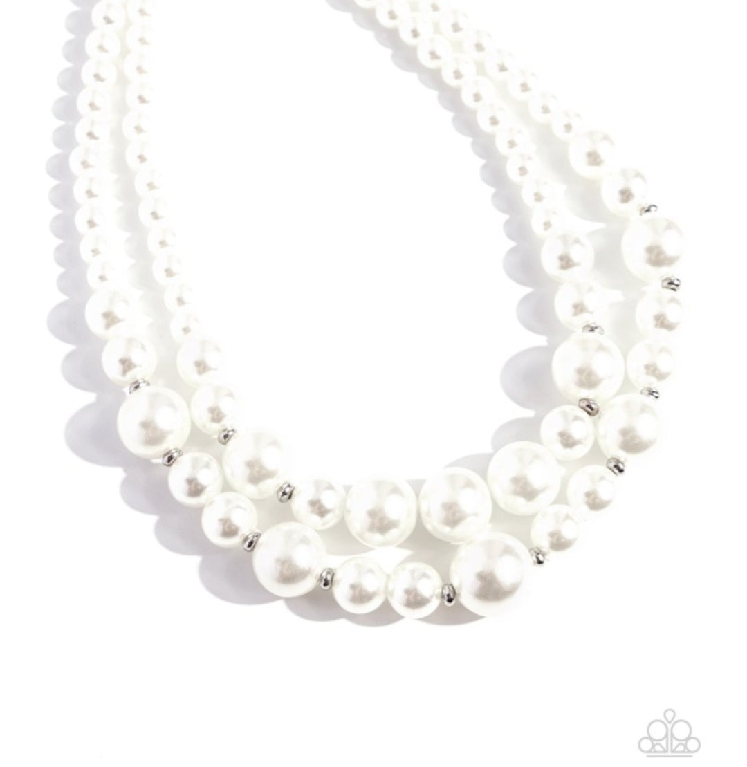 The More the Modest- White Pearls Neclace