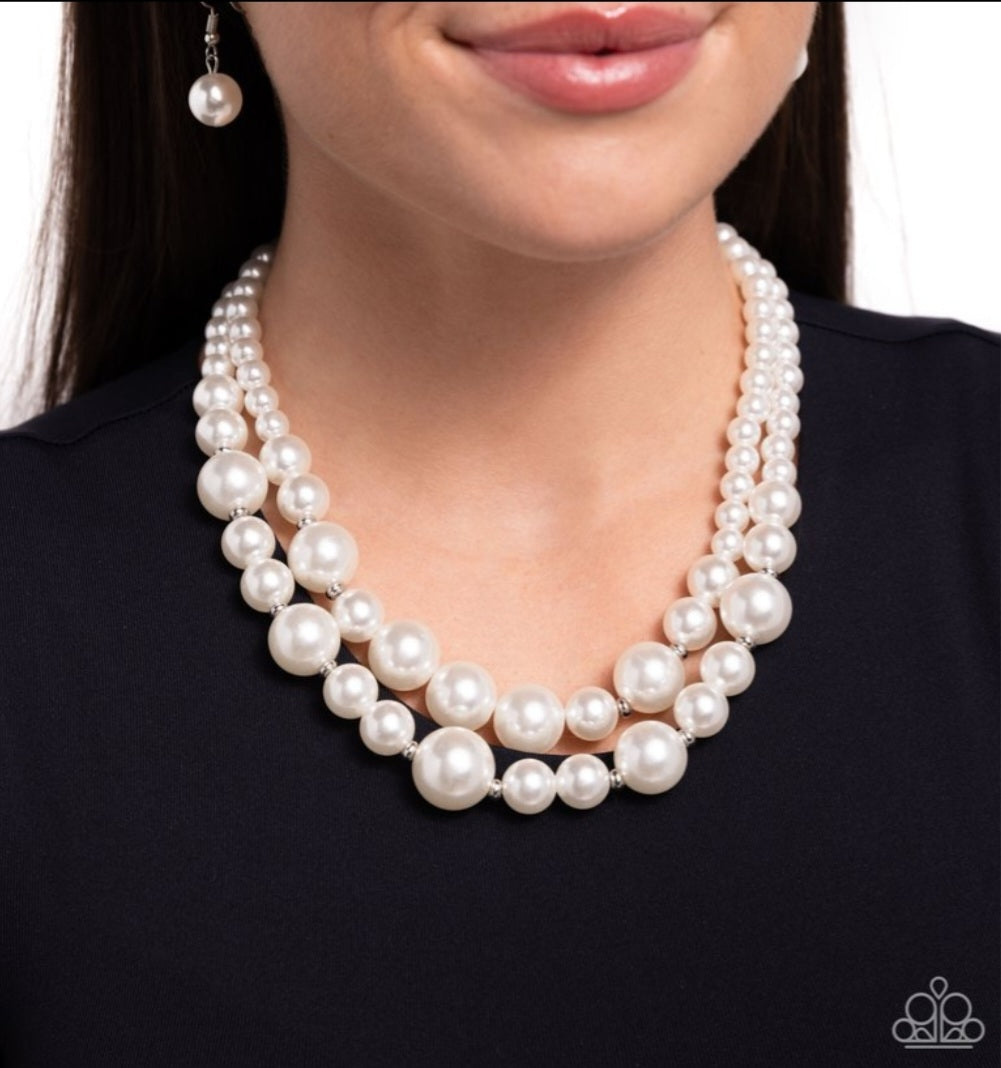 The More the Modest- White Pearls Neclace