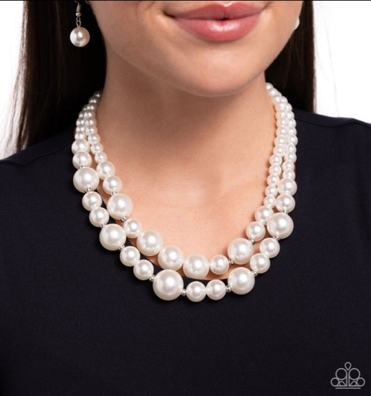 The More the Modest- White Pearls Neclace