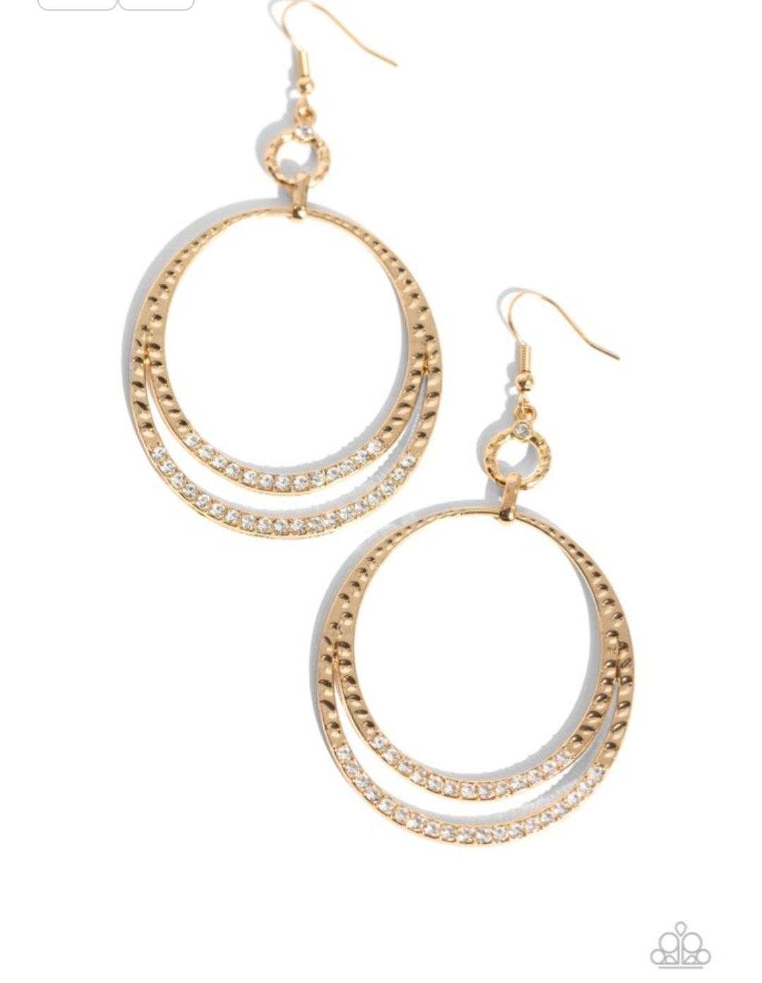Spin your Heels- Gold Earrings