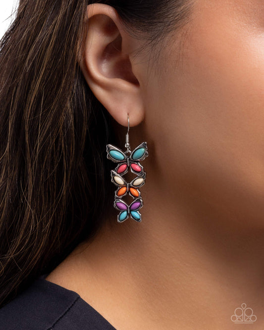 Fluttering Fantasy- Multi Butterfly Earrings