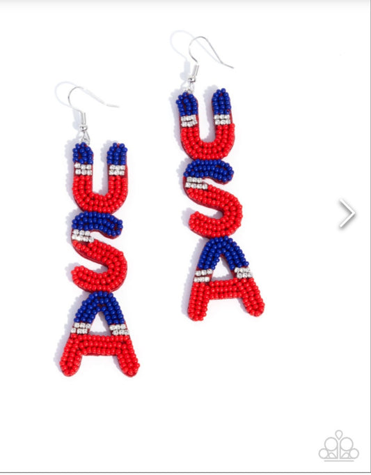 Pampered Patriot - USA Earrings
