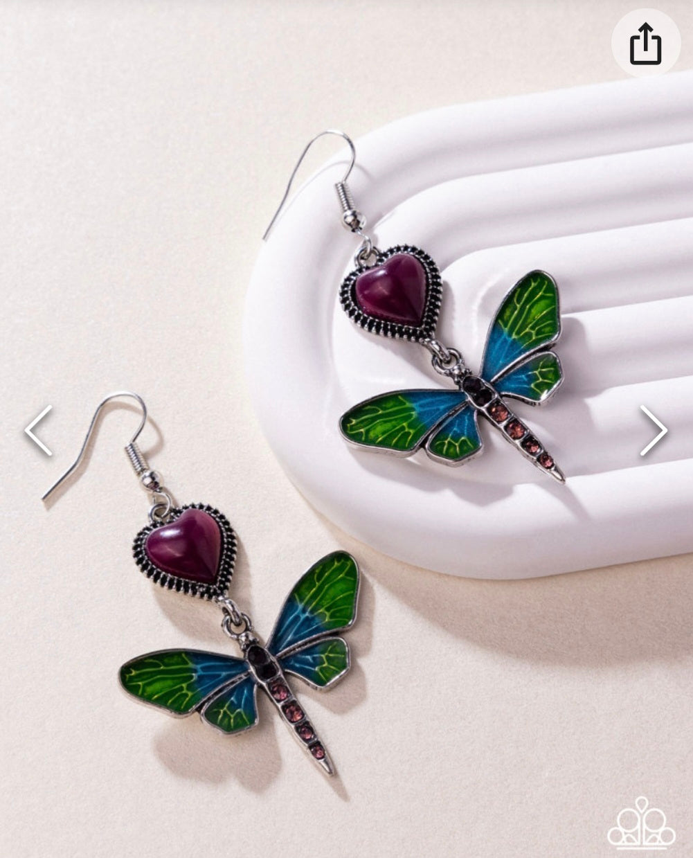 Dragonfly Devotion- Purple Earrings