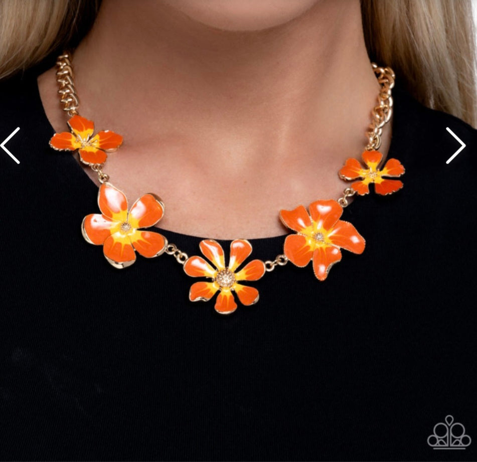 Constant Color- Orange Necklace
