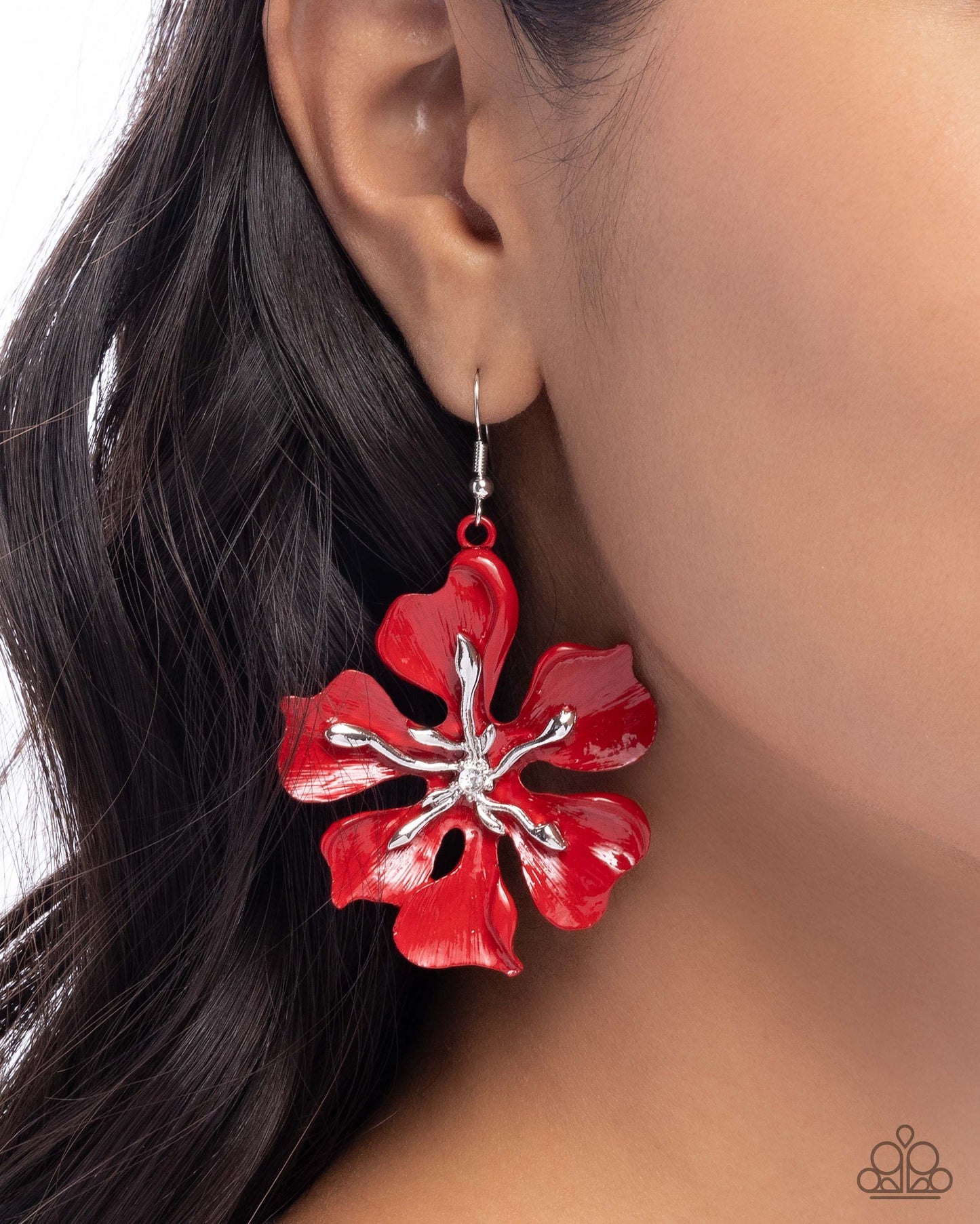 Floral Faction- Red Earrings