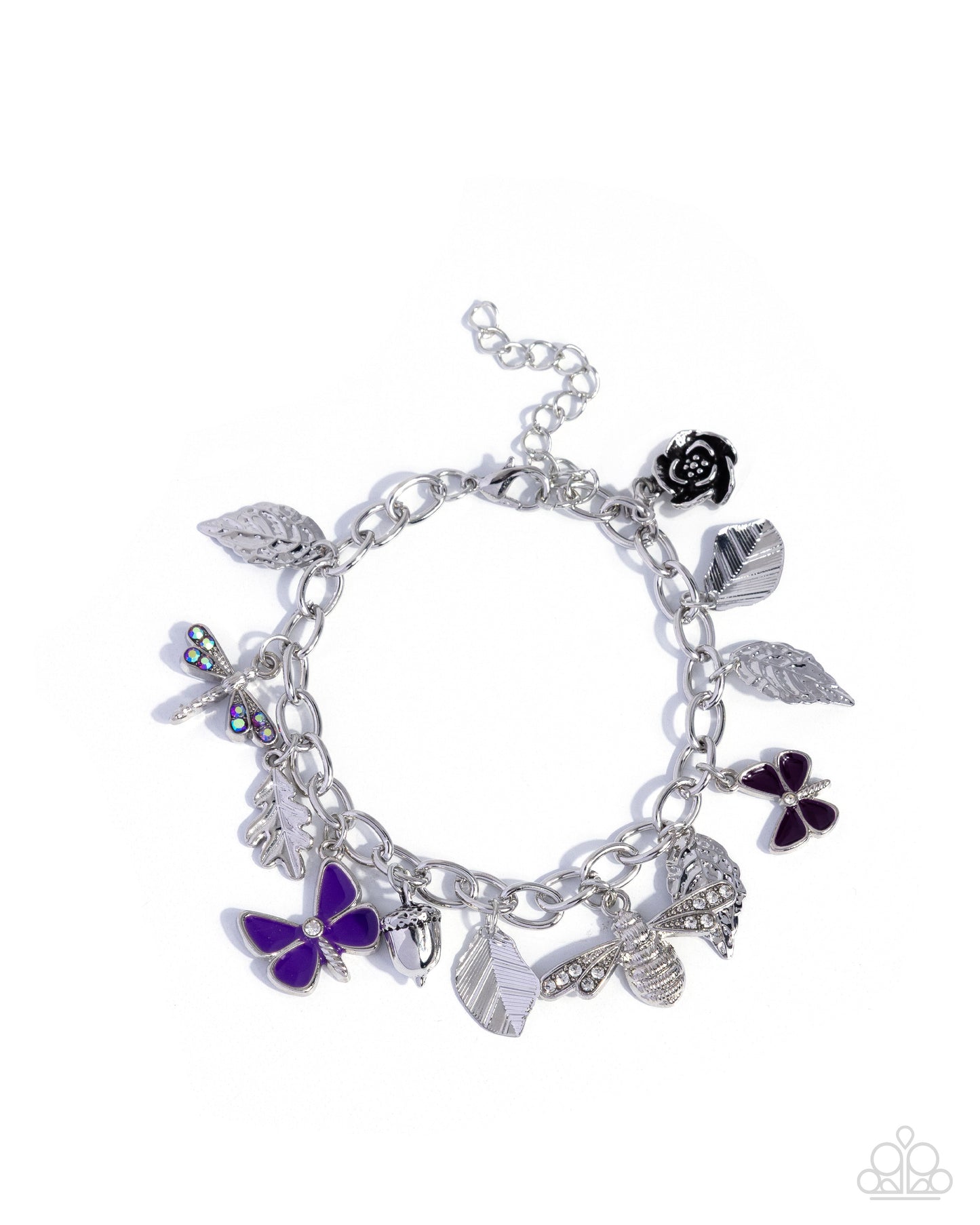Iconic Insects- Purple charm bracelet