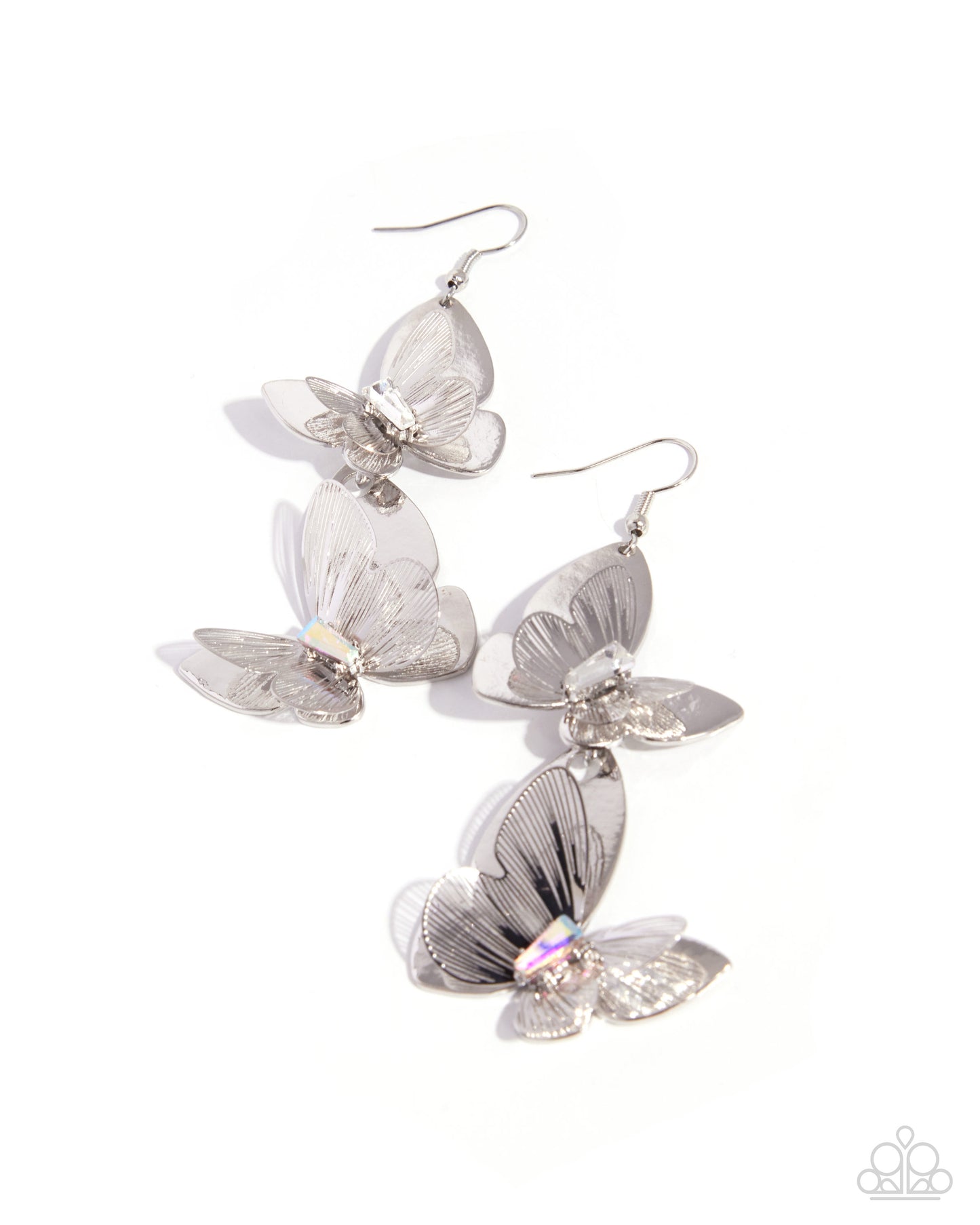 Aerial Accuracy- Silver Butterfly Earrings
