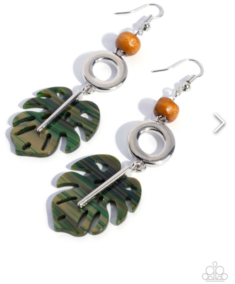 Cabana Cruise- Green Earrings