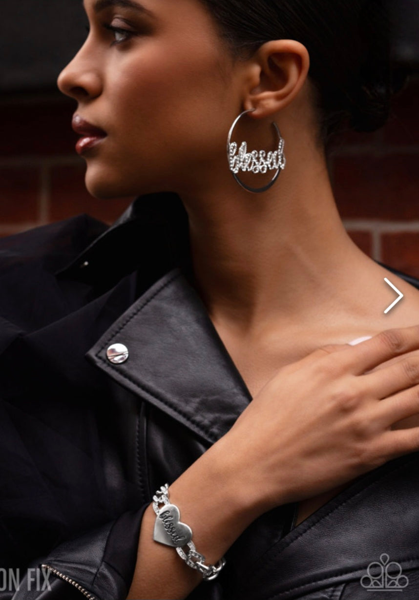 Positive Mantra- White Fashion Fix Blessed Earrings