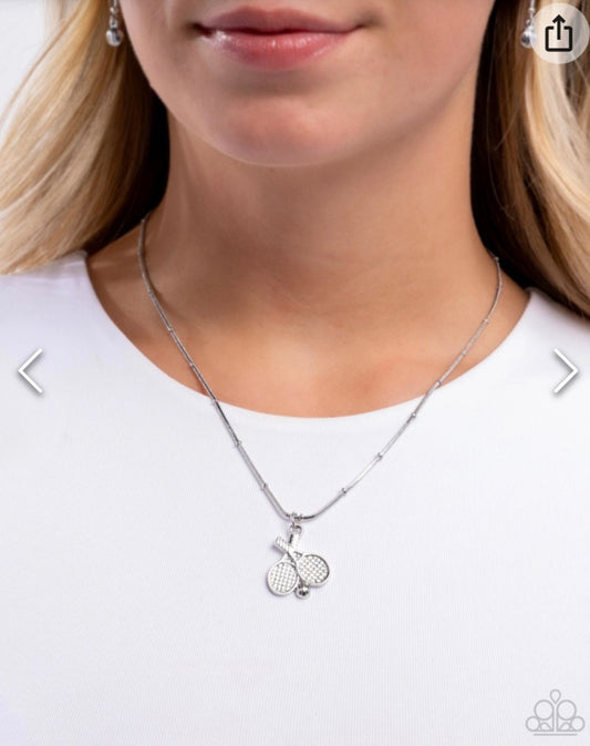 Adorable Ace- Silver Necklace