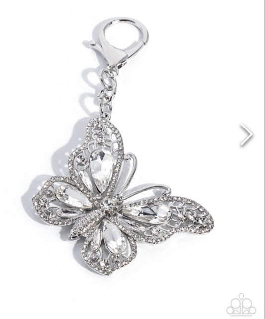 Aerial Audit- Butterfly Bag charm-Silver