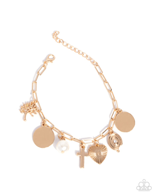 Charm Committment- Gold Bracelet