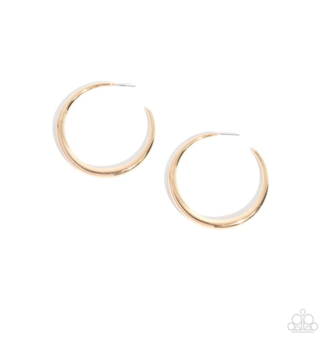 Sleek Selvage -Gold Earrings