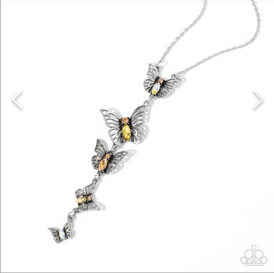 Aerial Addition- Yellow Butterfly Necklace