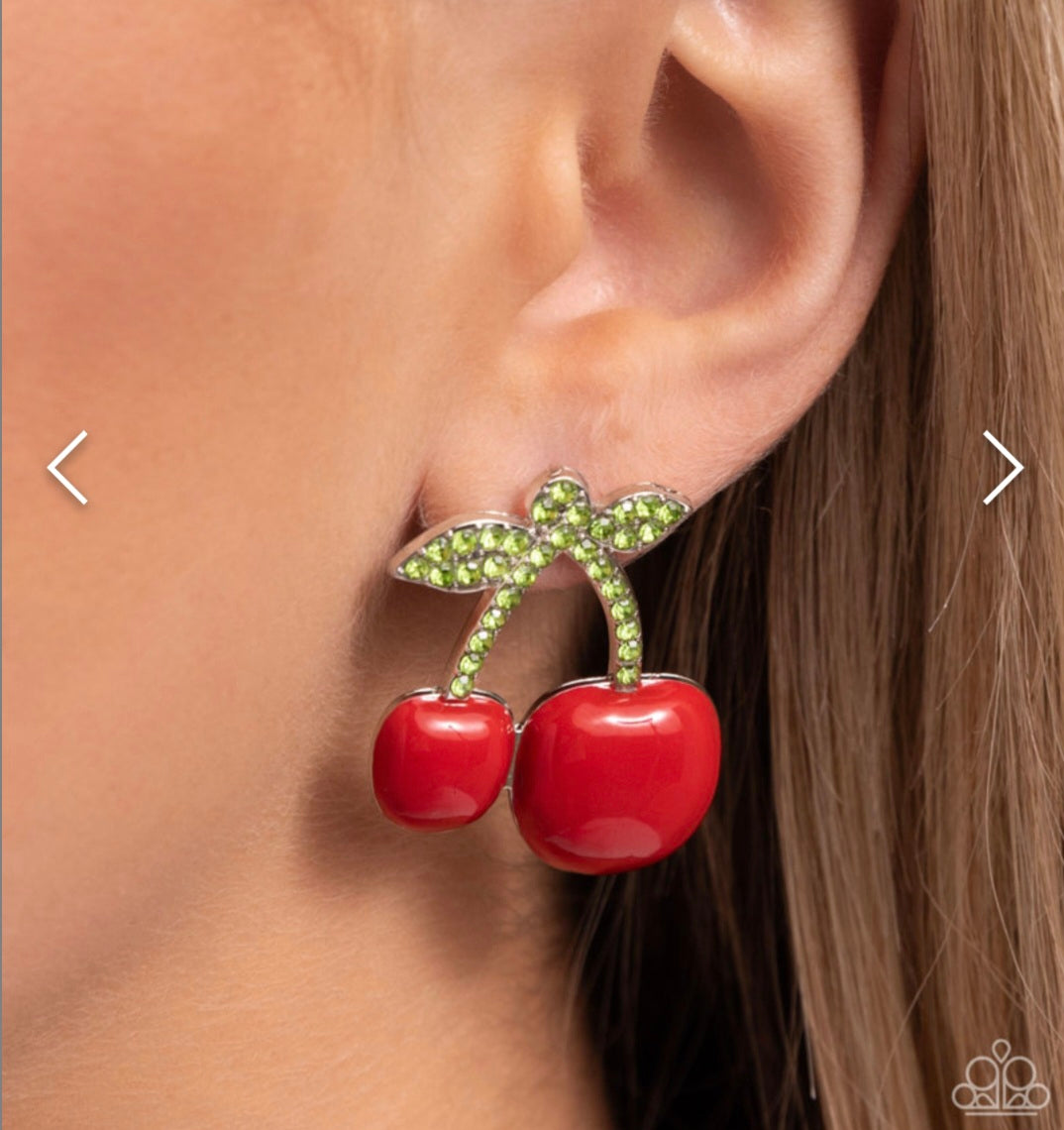 Charming Cherries- Red Earrings