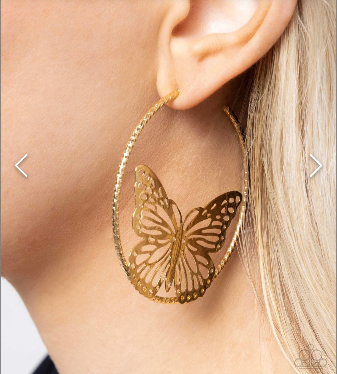 Aerial Alias- Gold Butterfly Earrings