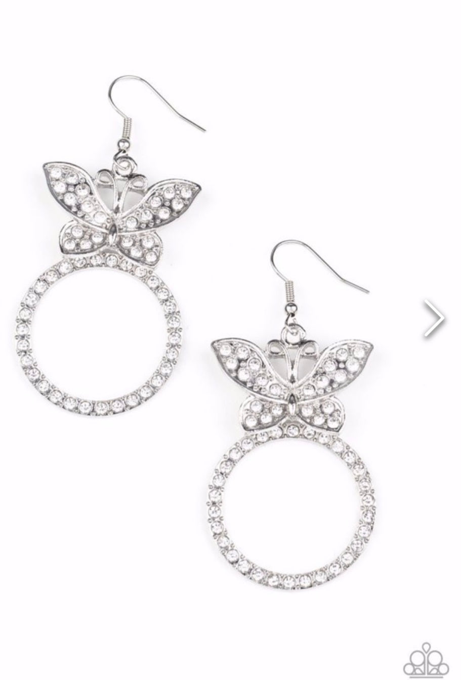 Paradise Found- White Butterfly Earrings