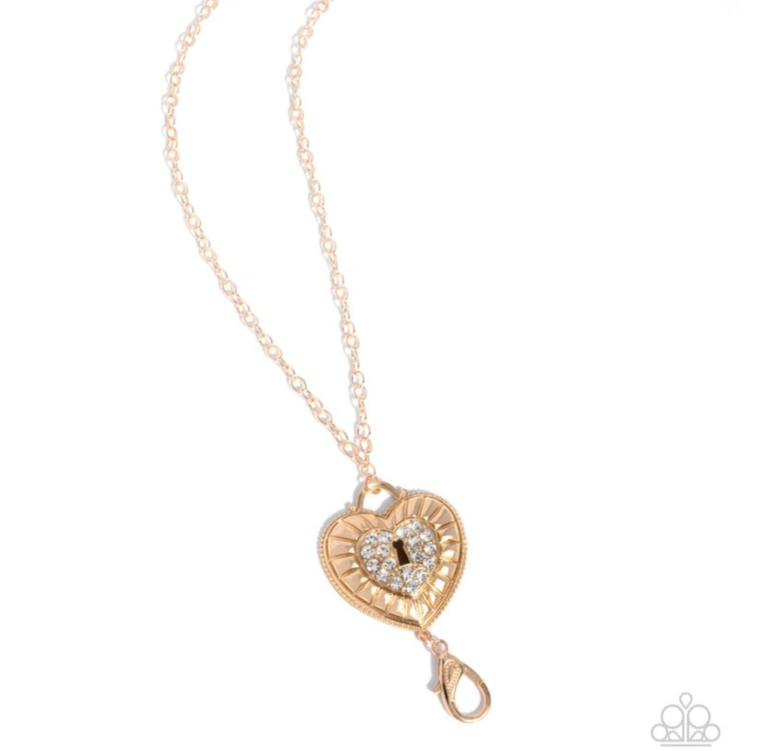 Panoramic Padlock- Gold Necklace
