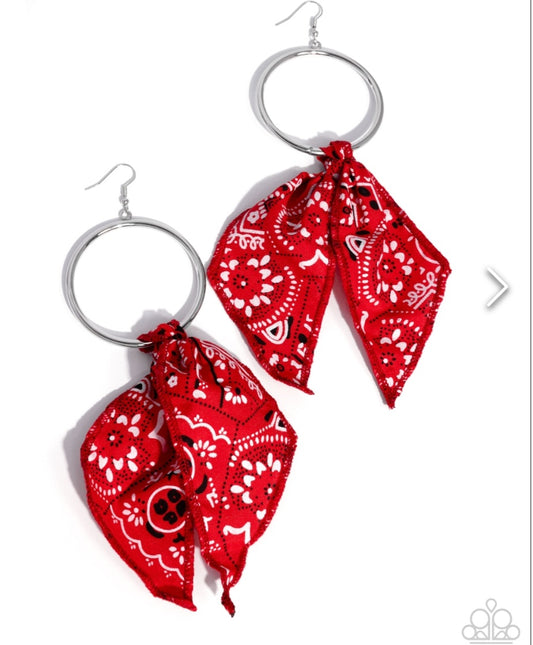 Bandana Belleza- Red Earrings