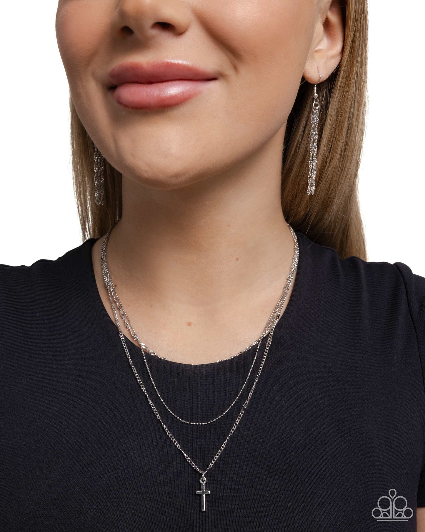 Divine Dedication- Silver Cross Necklace
