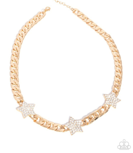 Uncle Sam Stars- Gold Necklace