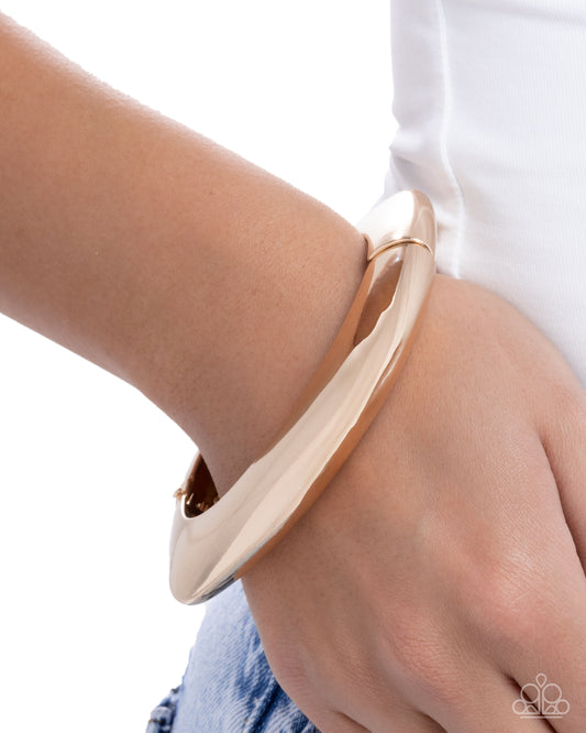 Rounded Reflection- Gold Bracelet