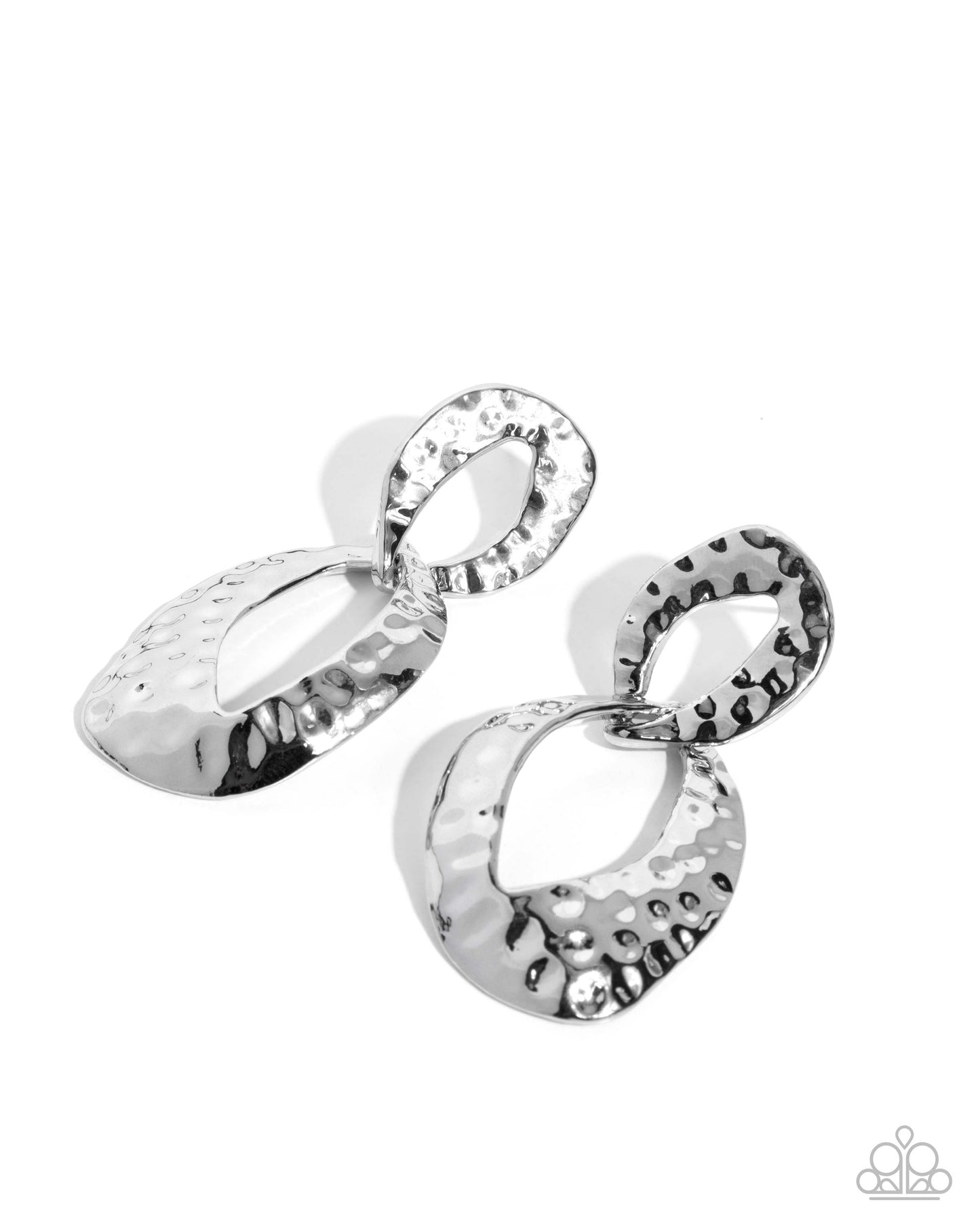 Mesmerizing Mash Up- Silver Hammered Earrings