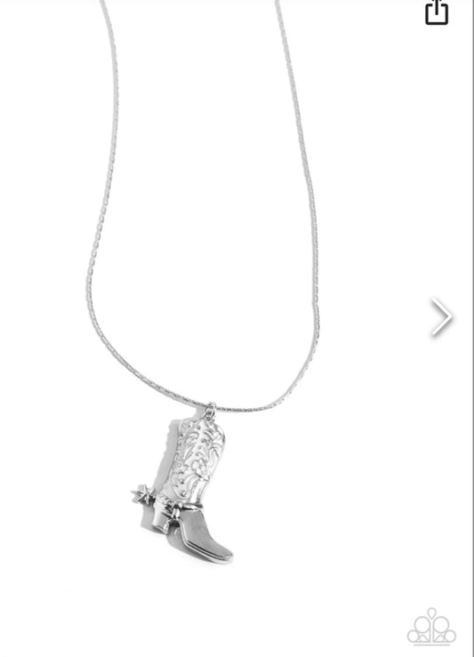 Cowboy Confidence- White Necklace