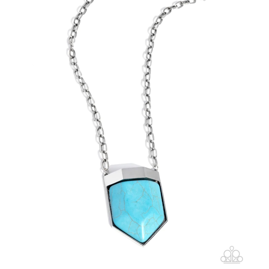 Pendant Passage - Blue Necklace