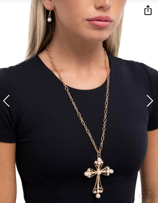 Heavenly Haul- Gold cross Necklace